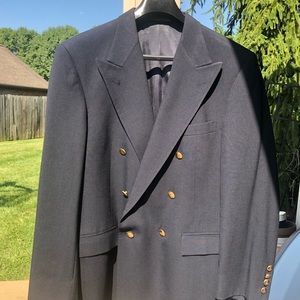 Christian Brooks Double Breasted Navy Blue Blazer SIZE 44R